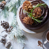 Chocolate pine cone cake