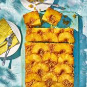 Piña colada upside-down cake