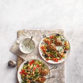 Turkey kofta with Med-style quinoa