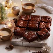 Rosemary, pecan & espresso brownies from Billington's