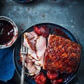 Sugar plum Christmas ham