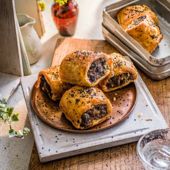 Black pudding sausage rolls