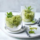 Cucumber & mint granita