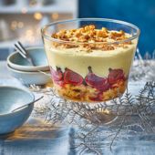 Zabaglione and fig trifle