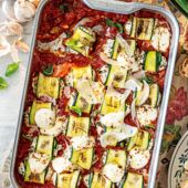 Cheesy courgette involtini