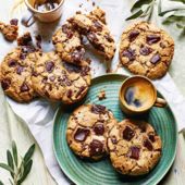 Choc-chip olive oil cookies