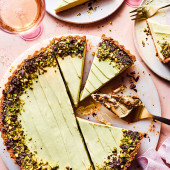 Pistachio cannoli tart