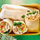 Tajín chicken and mango slaw wraps