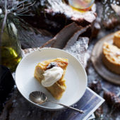 Apple brioche pudding