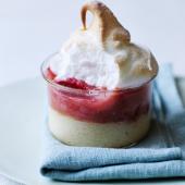 Rhubarb toasted marshmallow puddings