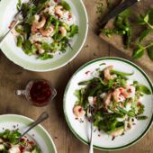 Thai-style asparagus, prawn & green bean salad
