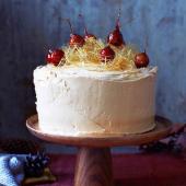 Toffee apple, date and walnut cake