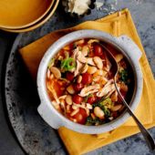 Fast chicken, butter bean and tomato stew