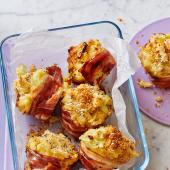 Mac ’n’ cheese pancetta cups