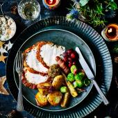 Sage butter-basted turkey crown