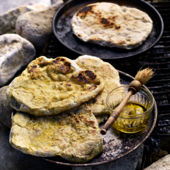 Potato and parsley flatbreads