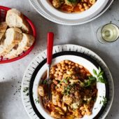 Simple sausage and rosemary cassoulet