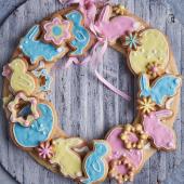 Easter biscuit wreath
