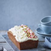 Rose, pistachio and white chocolate loaf
