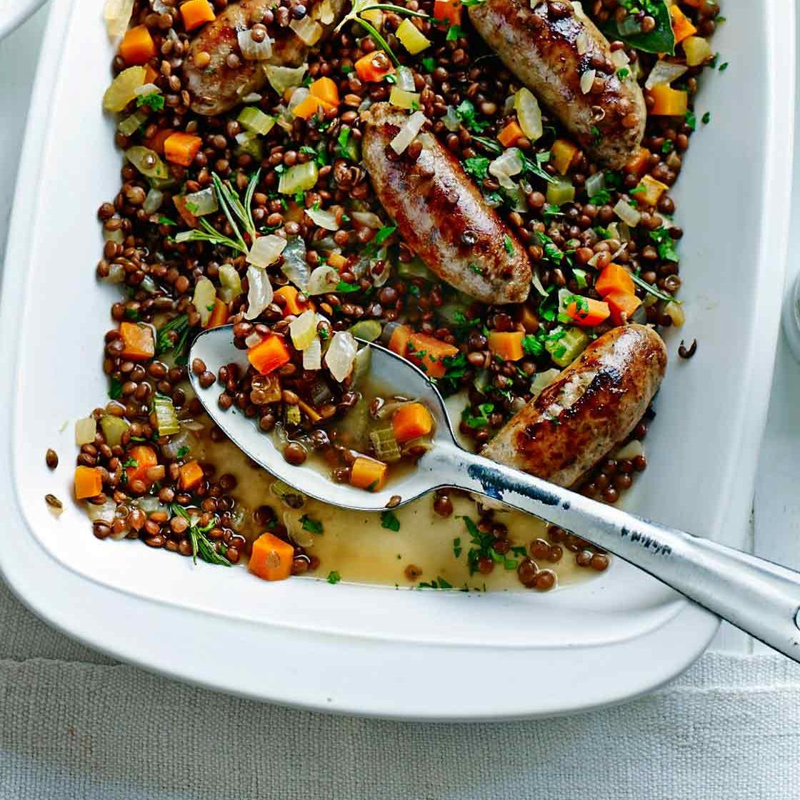 Sausage and sales lentil casserole