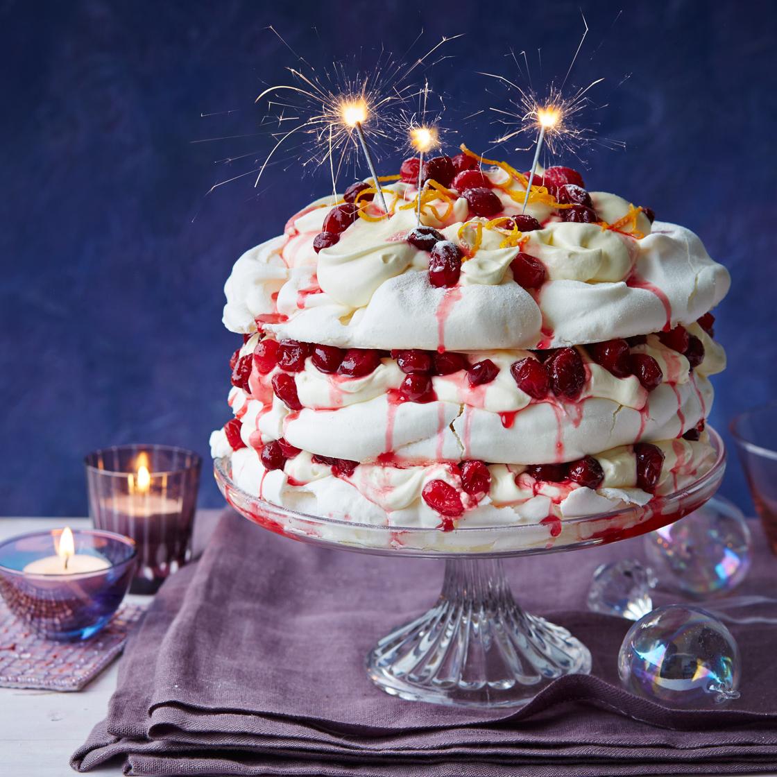 Cranberry Orange Meringue Cake Sainsbury S Magazine