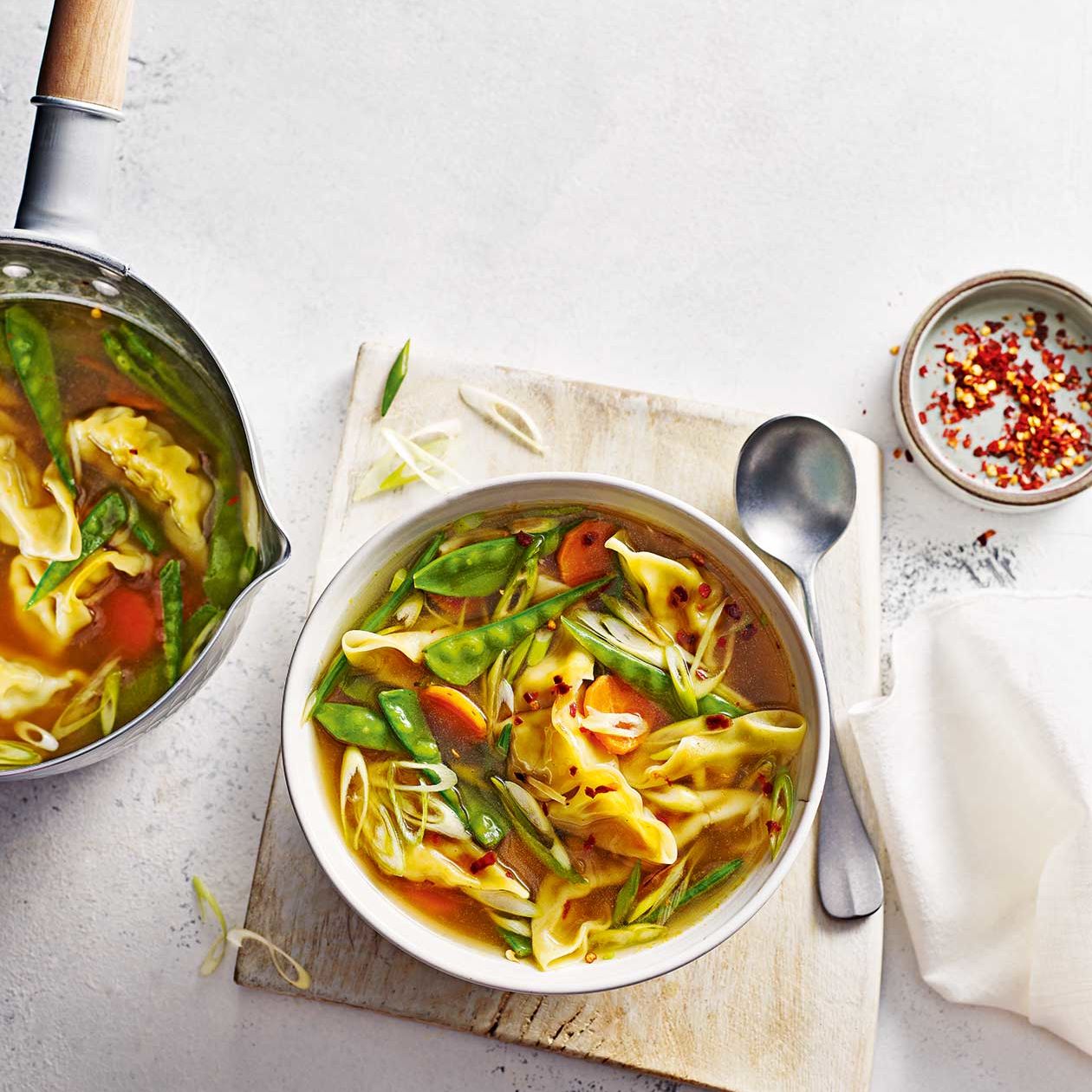 Stringy Soup Pot Sticker Soup Recipe