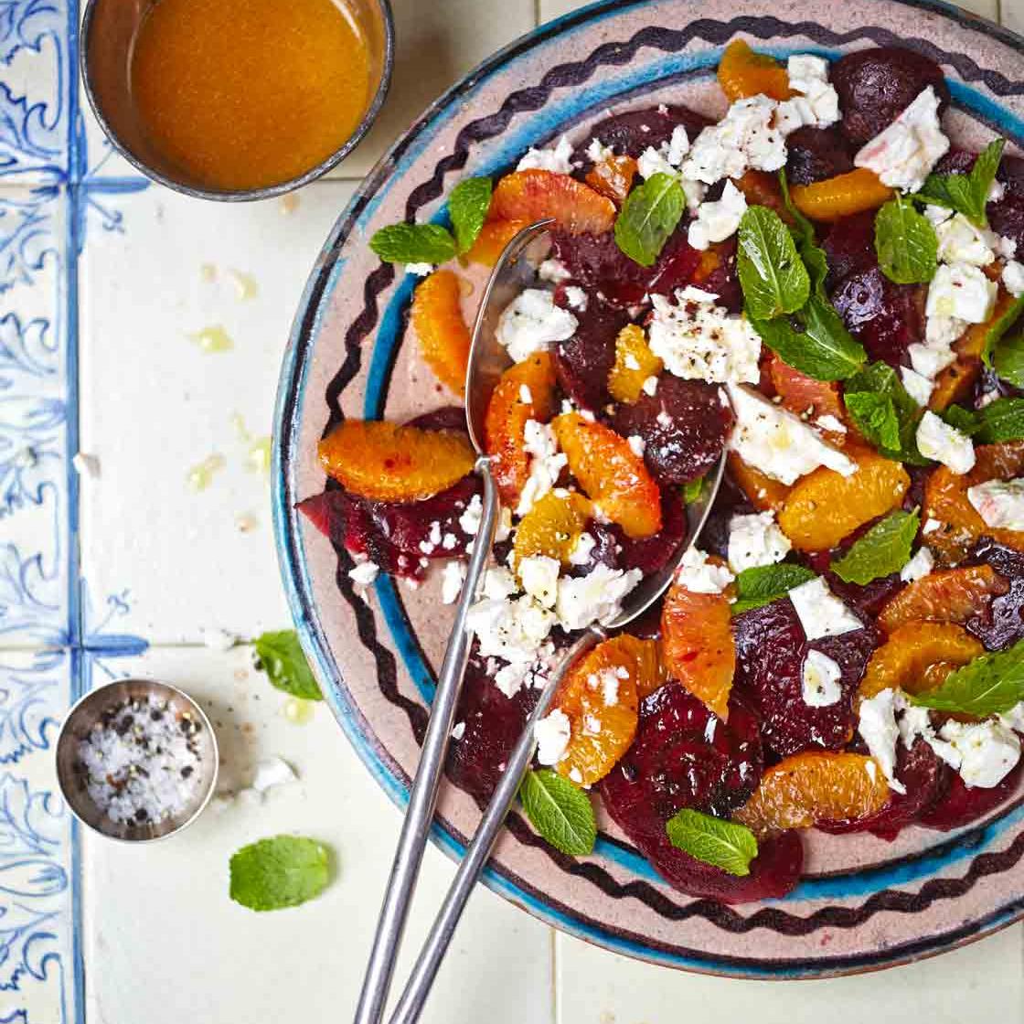 beetroot salad with orange dressing Roasted Beet & Orange Salad