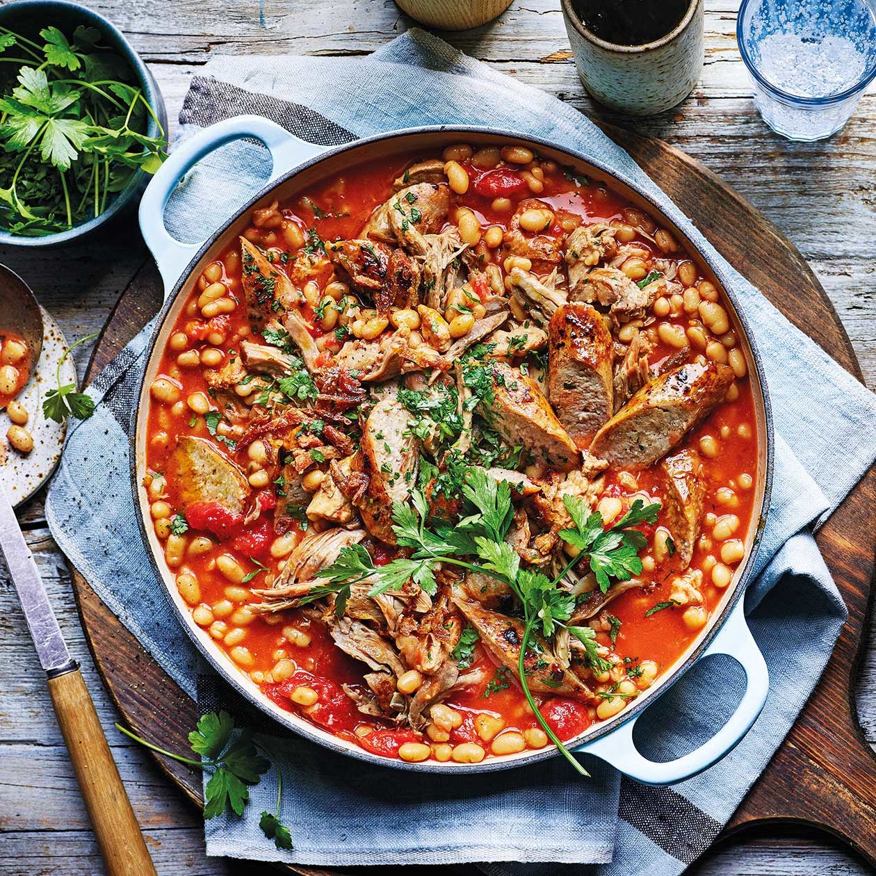 Easy cassoulet recipe with duck and sausage