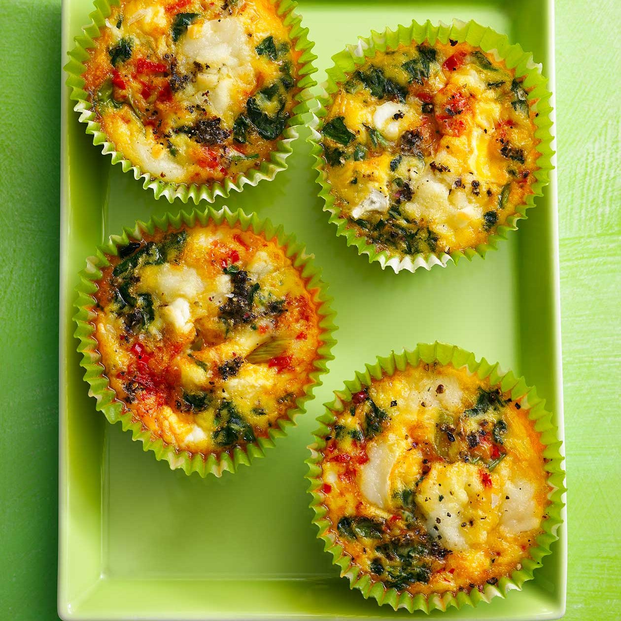 Red Pepper And Spinach Egg Muffins Recipe Sainsbury S Magazine