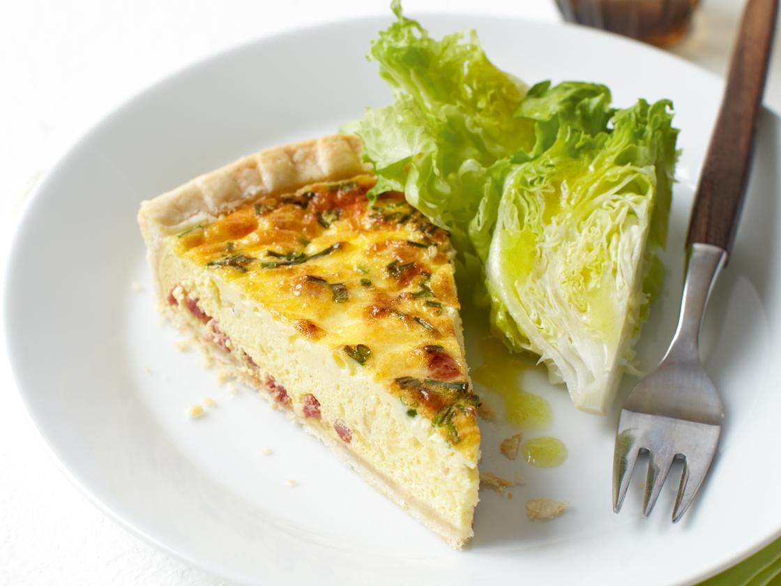 Bacon Cheese And Chive Quiche Sainsbury S Magazine