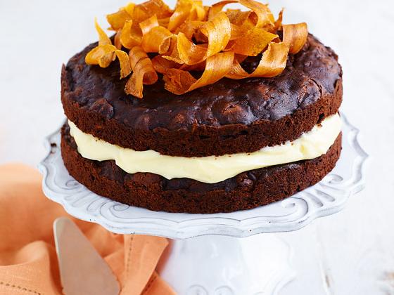 Carrot shop chocolate cake