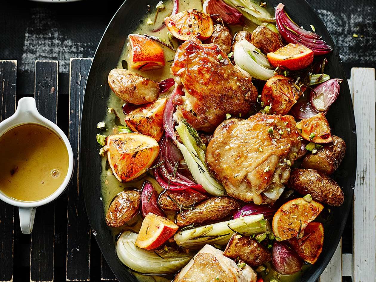 Chicken And Blood Orange Recipe Sainsbury S Magazine