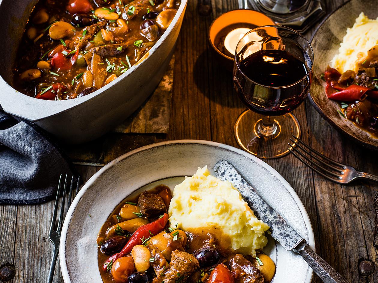Mediterranean Beef Stew Recipe Sainsbury S Magazine