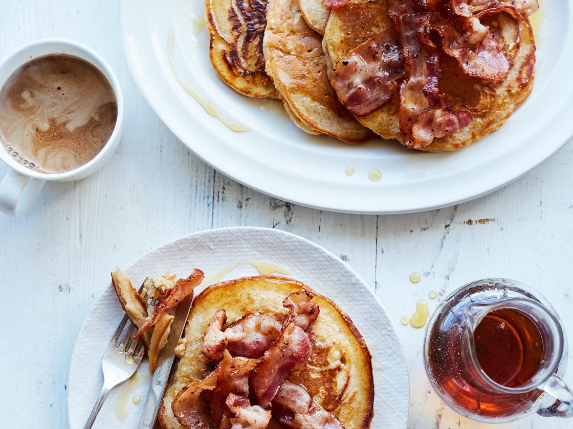Gisela Graham S Buttermilk Cinnamon Pancakes With Crispy Bacon Recipe Sainsbury S Magazine