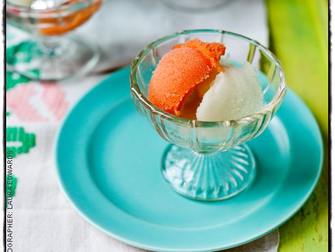 Papaya sorbet without ice cream maker clearance