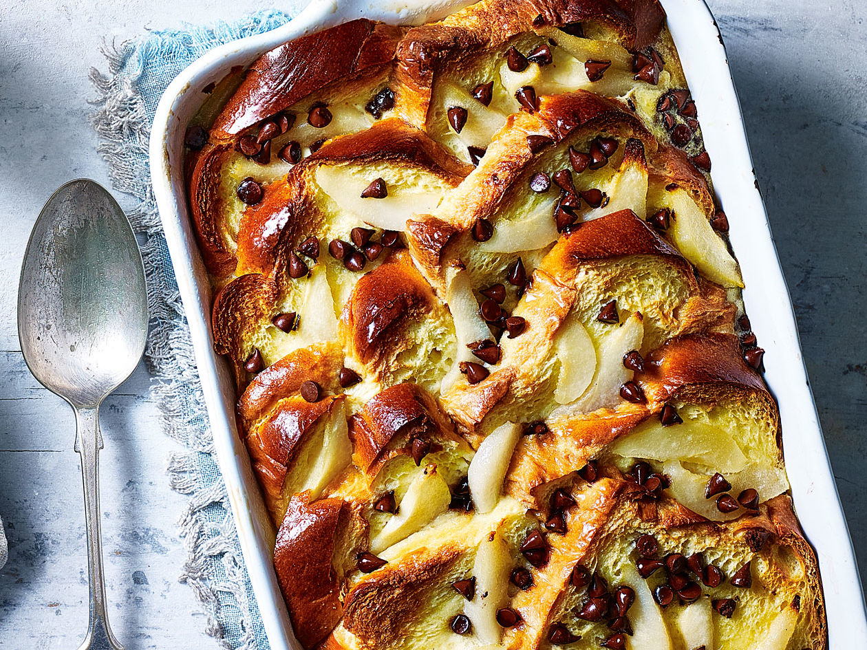 Pear And Chocolate Brioche Pudding Recipe Sainsbury S Magazine Pear And Chocolate Brioche Pudding Recipe Sainsbury S Magazine