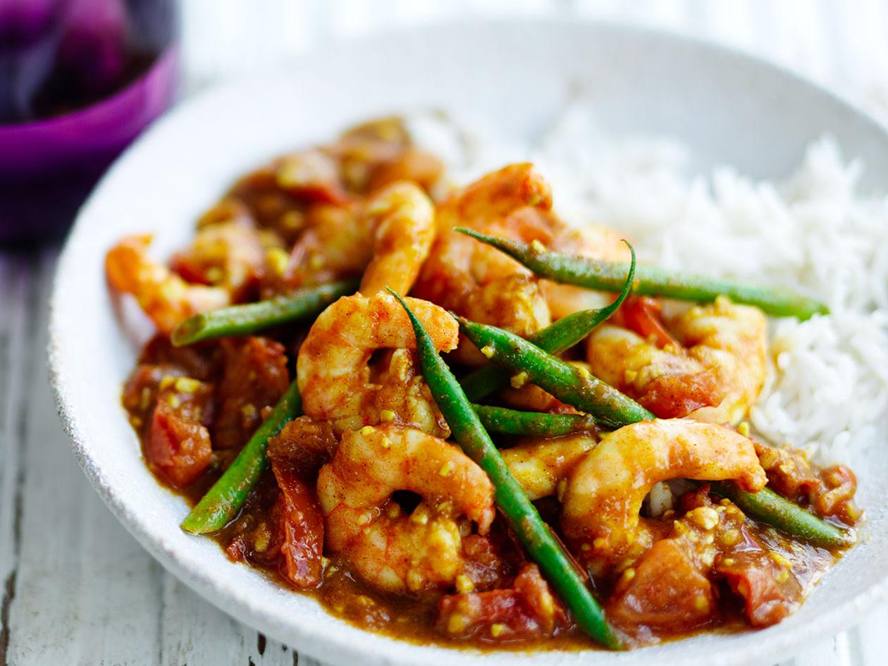 Tamarind Prawns With Cinnamon Rice Recipe Sainsbury S Magazine