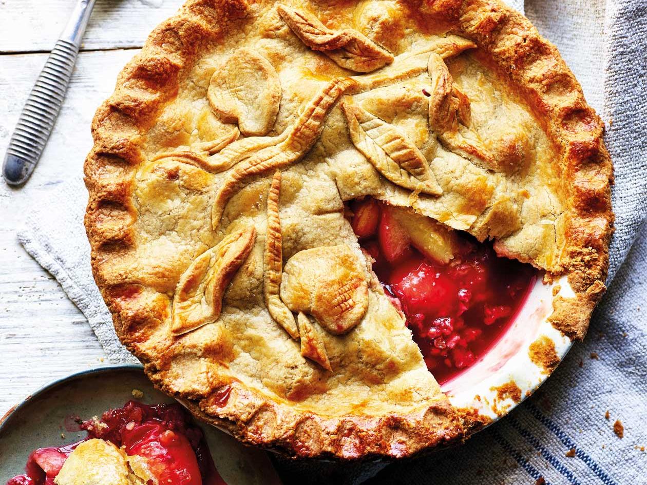 Nectarine and raspberry pie with brown sugar pastry recipe