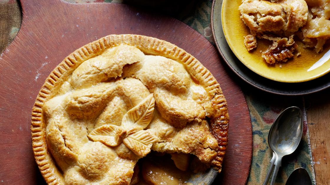 image of Stem Ginger-Spiced Apple Pie With Hazelnut Pastry recipe by Sainsbury’s Magazine