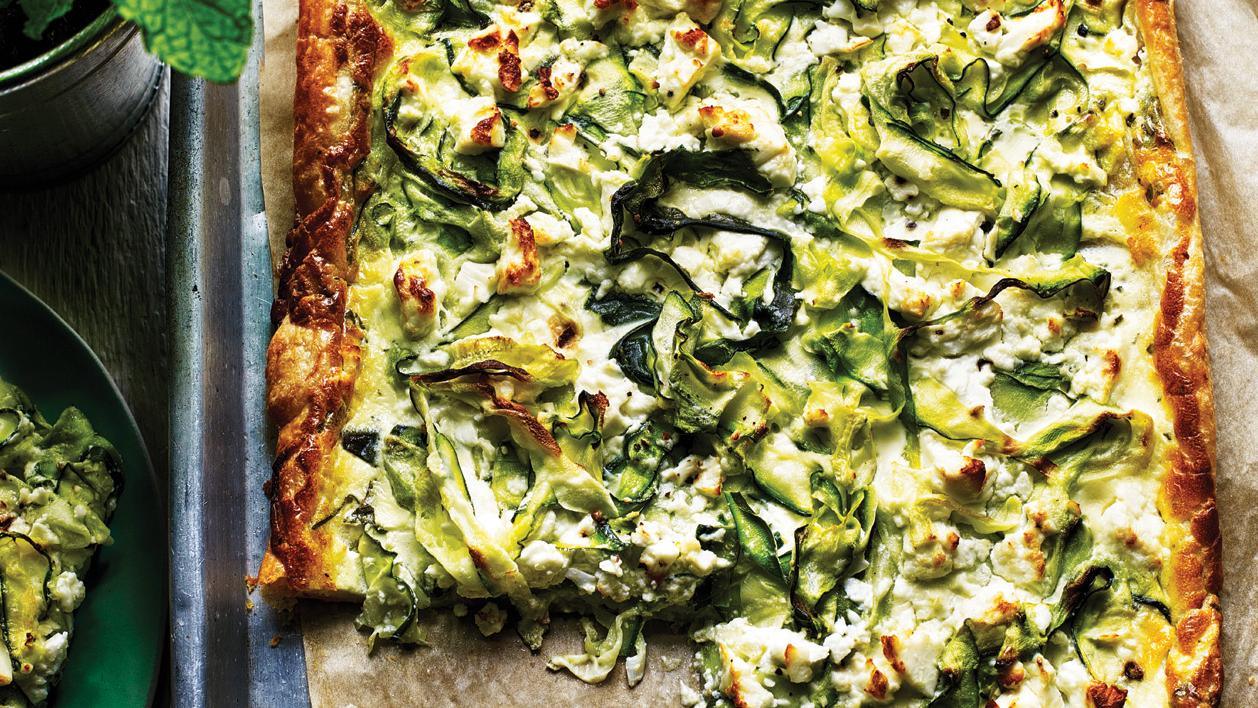 Courgette Feta And Mint Tart