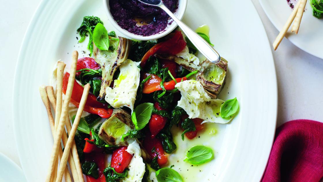image of Antipasti With Black Olive Tapenade recipe by Sainsbury’s Magazine