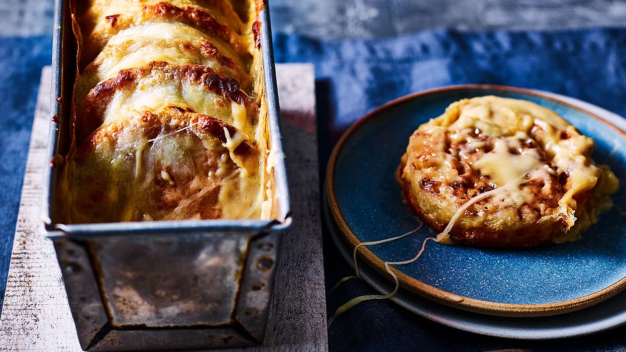image of Cheese and Marmite Crumpet Loaf recipe by Sainsbury’s Magazine