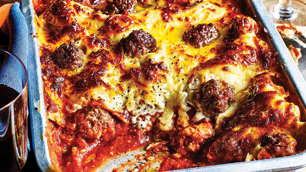 image of Meatball Lasagne recipe by Sainsbury’s Magazine