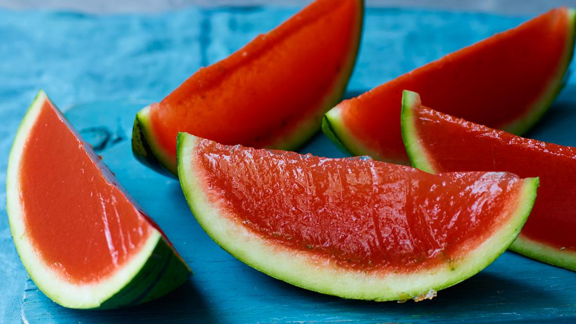 Watermelon jelly wedges