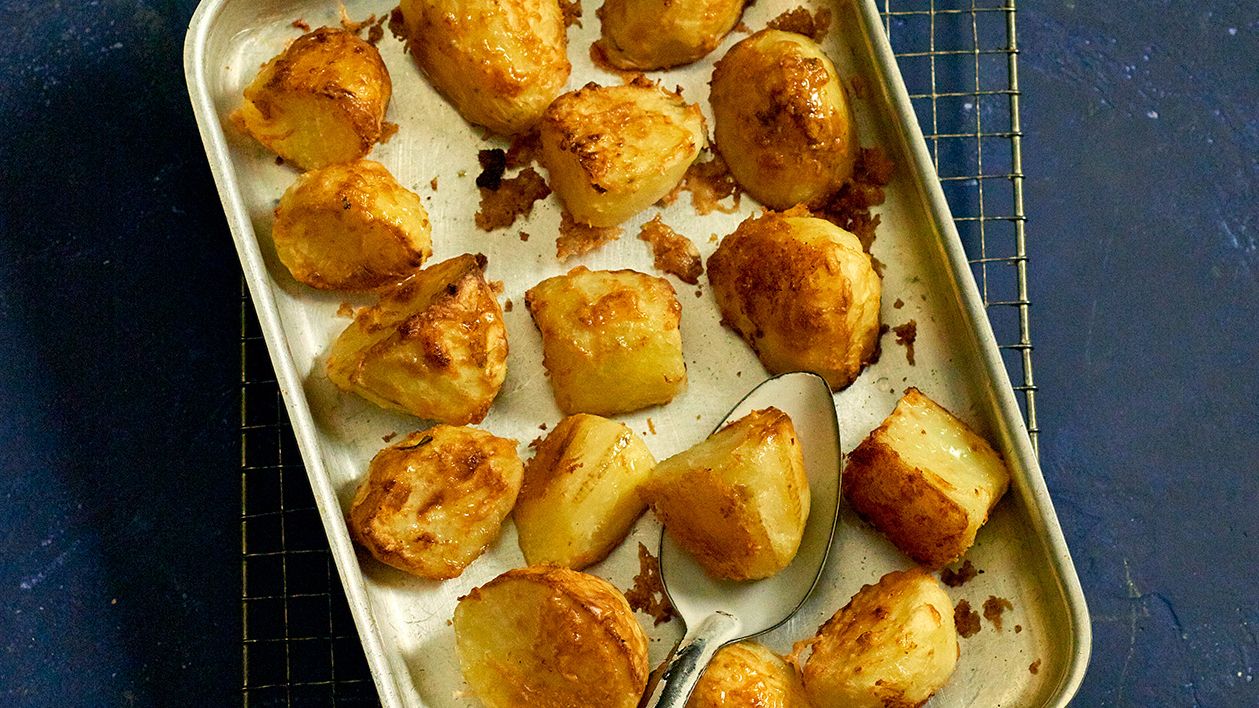image of Parmesan and Colman's Roast Potatoes recipe by Sainsbury’s Magazine