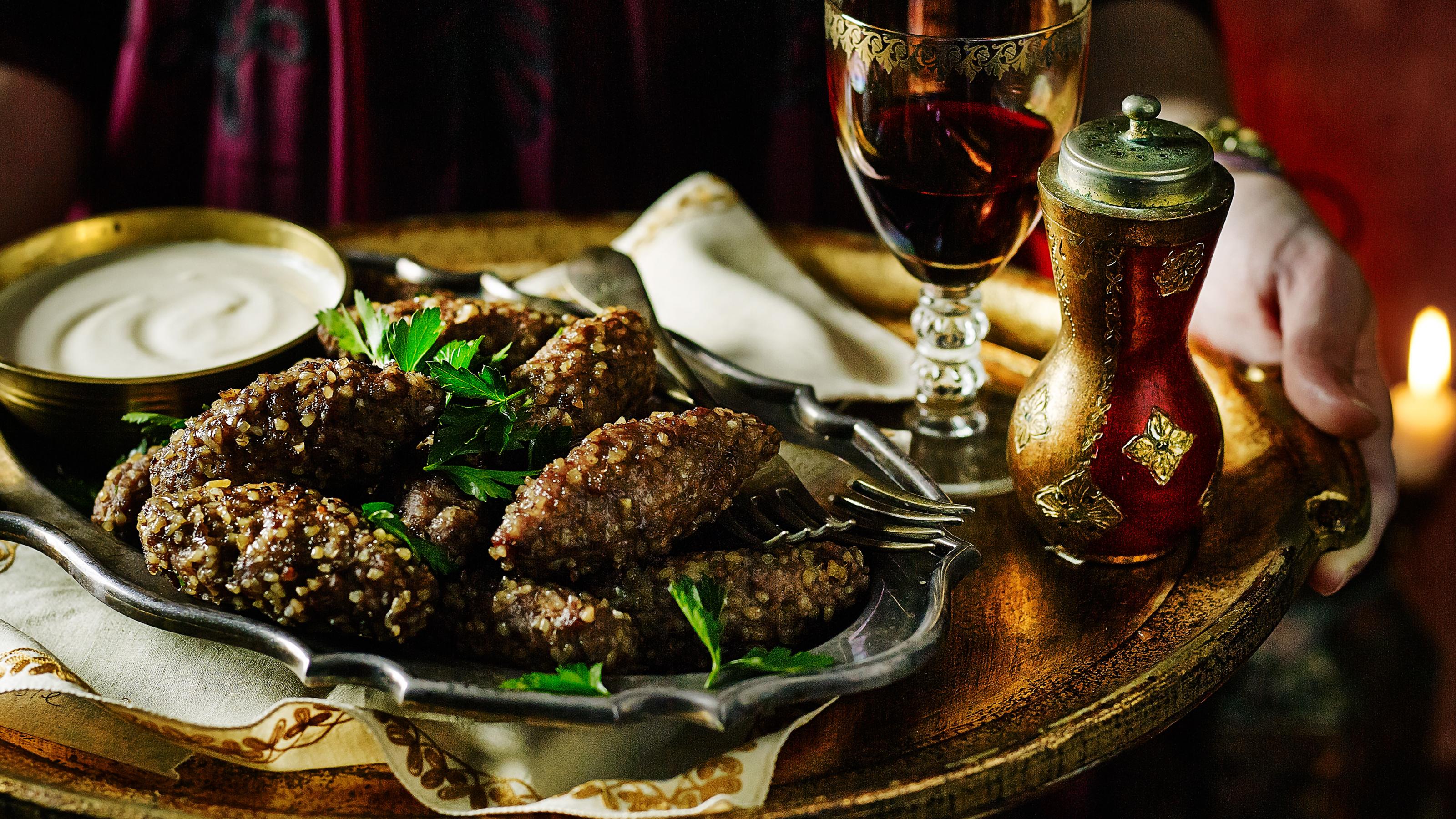 image of Lamb Kibbeh Stuffed With Mozzarella and Pine Nuts recipe by Sainsbury’s Magazine