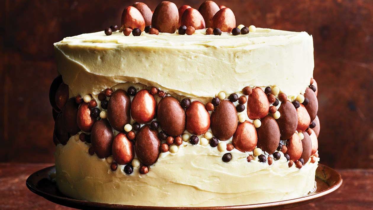 image of Chocolate and Hazelnut Fault-Line Cake recipe by Sainsbury’s Magazine image of Chocolate and Hazelnut Fault-Line Cake recipe by Sainsbury’s Magazine