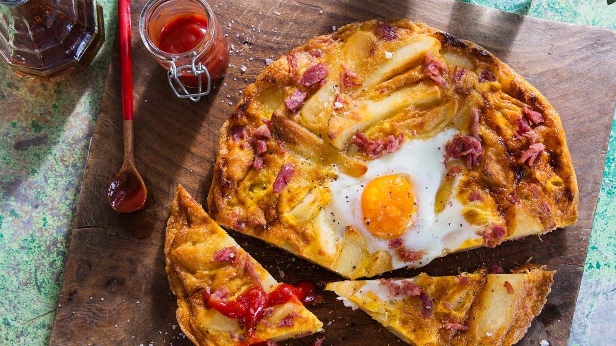 image of Ham, Egg and Chip Tortilla recipe by Sainsbury’s Magazine image of Ham, Egg and Chip Tortilla recipe by Sainsbury’s Magazine