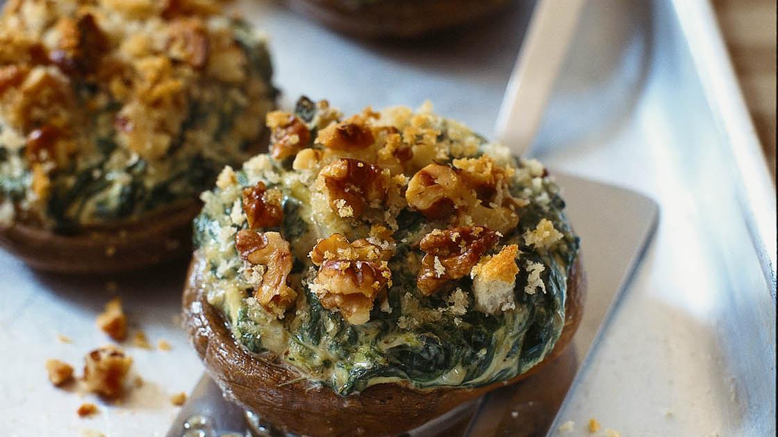 image of Herby Stuffed Field Mushrooms recipe by Sainsbury’s Magazine