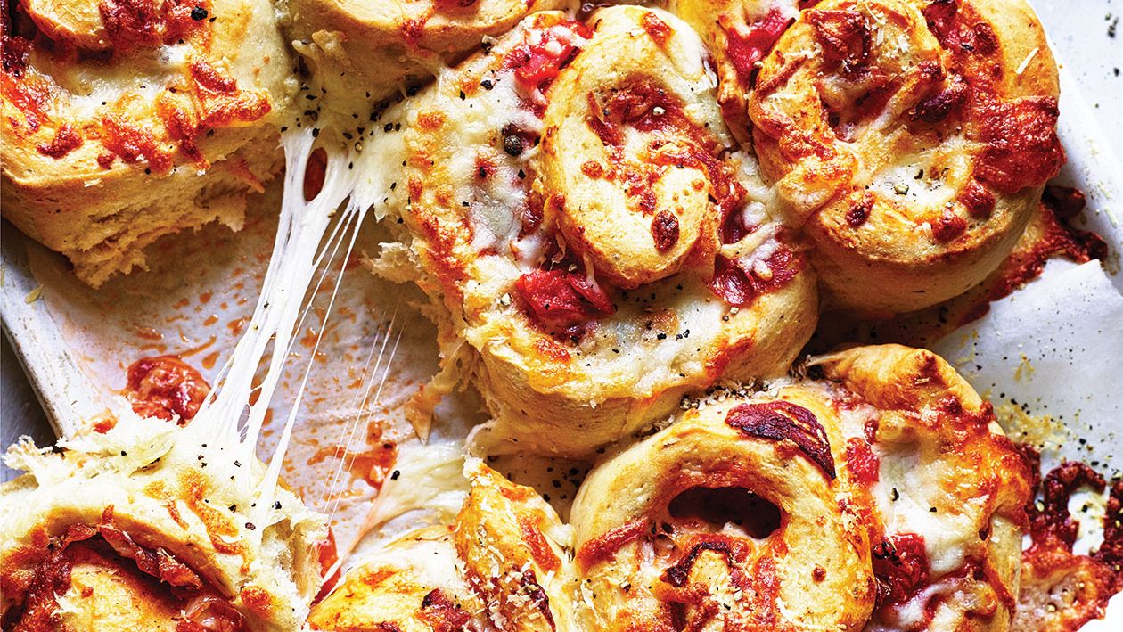 image of Pepperoni Pizza Scrolls recipe by Sainsbury’s Magazine